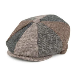 Jaxon & James Kids Herringbone Patch Newsboy Cap - Multi-Coloured