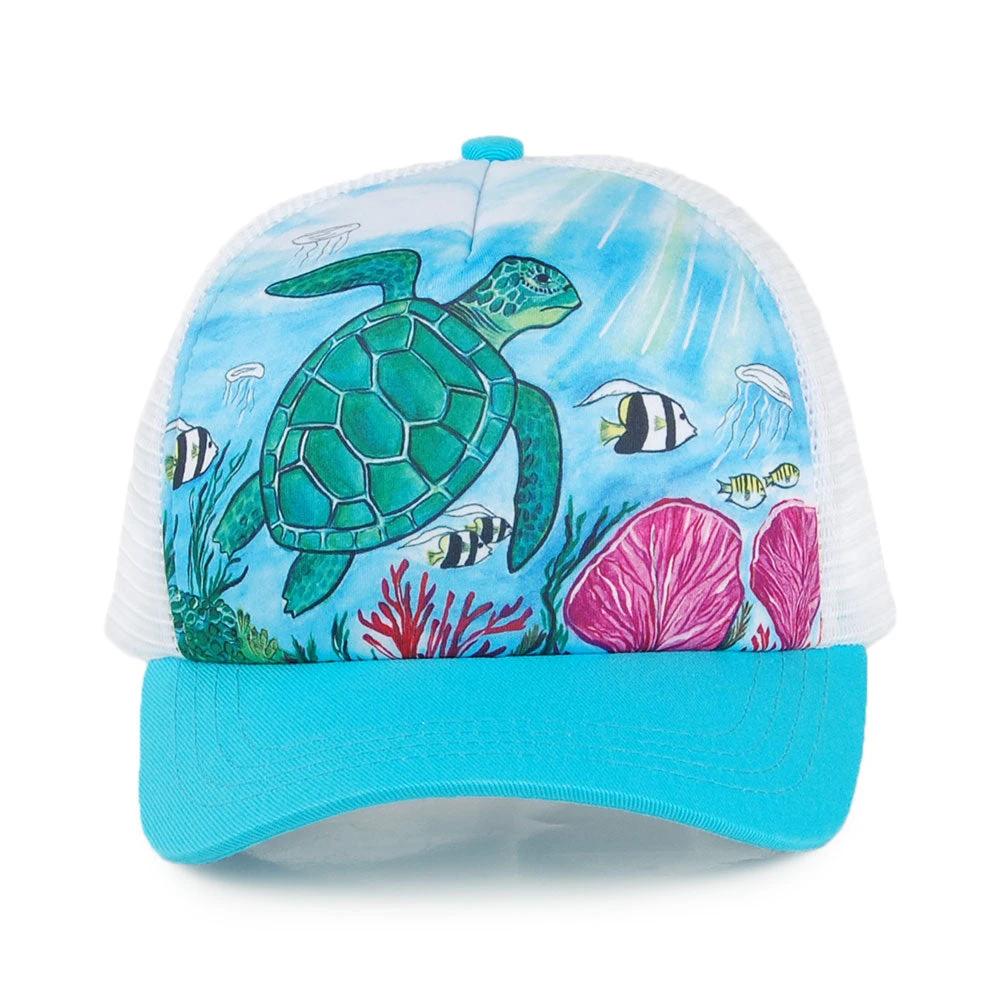 Sunday Afternoons Hats Kids Artist Series Sea Turtle Trucker Cap - Blue-Mix - Image 2