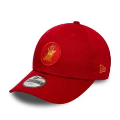 New Era Kids 9FORTY Timon And Pumbaa Baseball Cap - Disney Lion King Logo - Scarlet