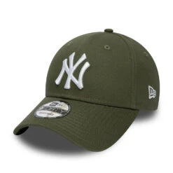 New Era Kids 9FORTY New York Yankees Baseball Cap - MLB League Essential - Olive-White