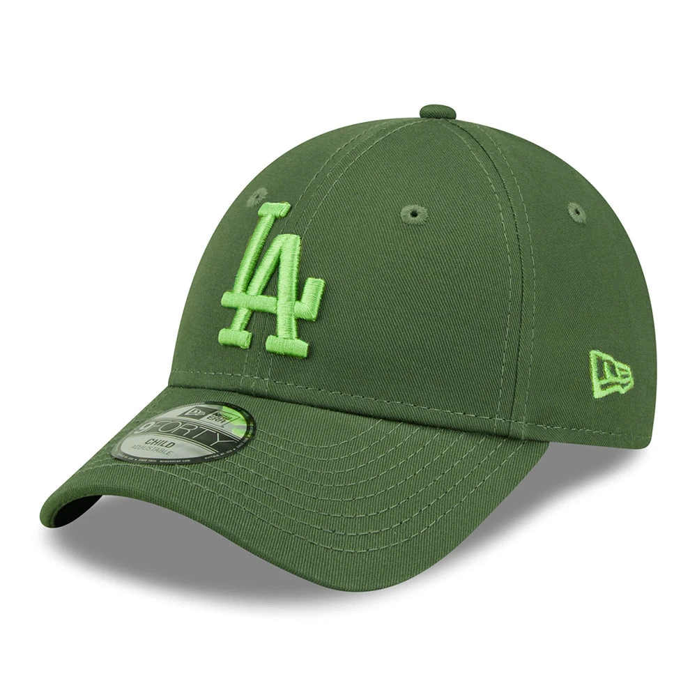 New Era Kids 9FORTY L.A. Dodgers Baseball Cap - MLB League Essential - Olive