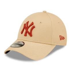 New Era Kids 9FORTY New York Yankees Baseball Cap - MLB League Essential - Oatmeal-Orange