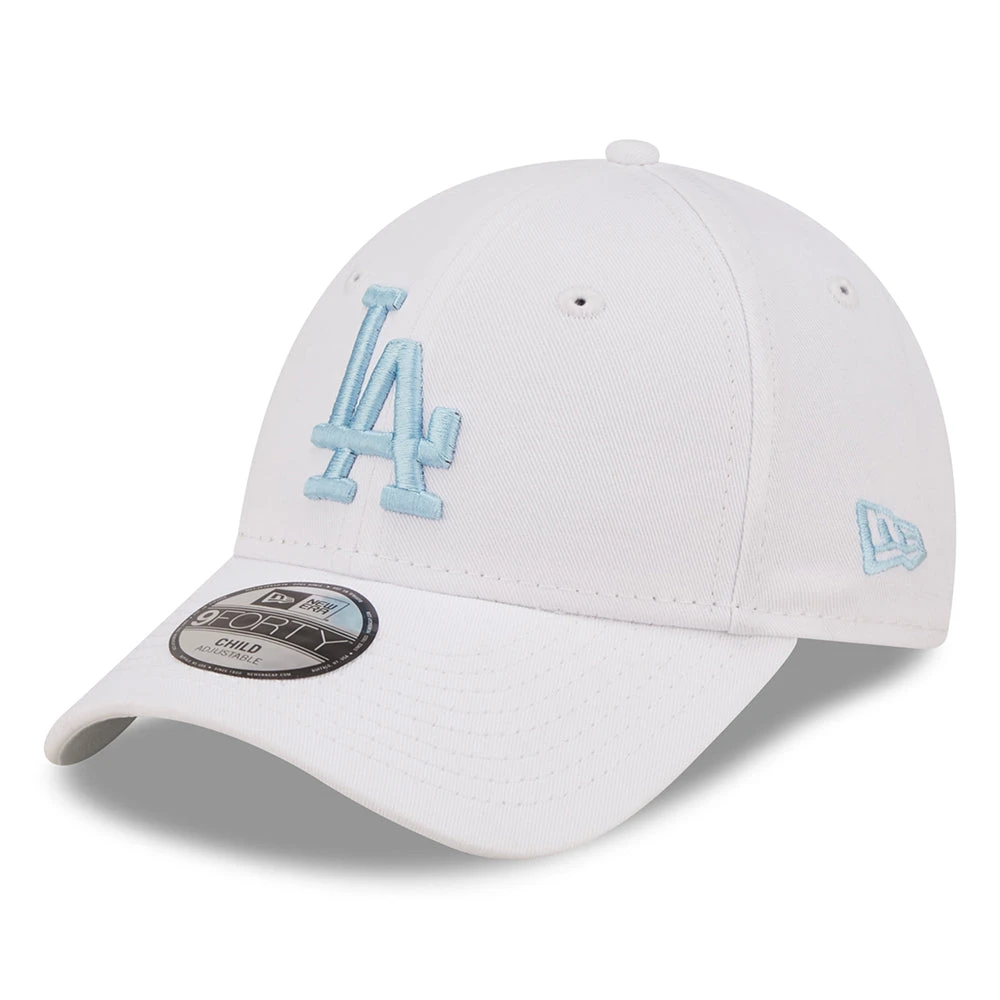 New Era Kids 9FORTY L.A. Dodgers Baseball Cap - MLB League Essential - White-Light Blue