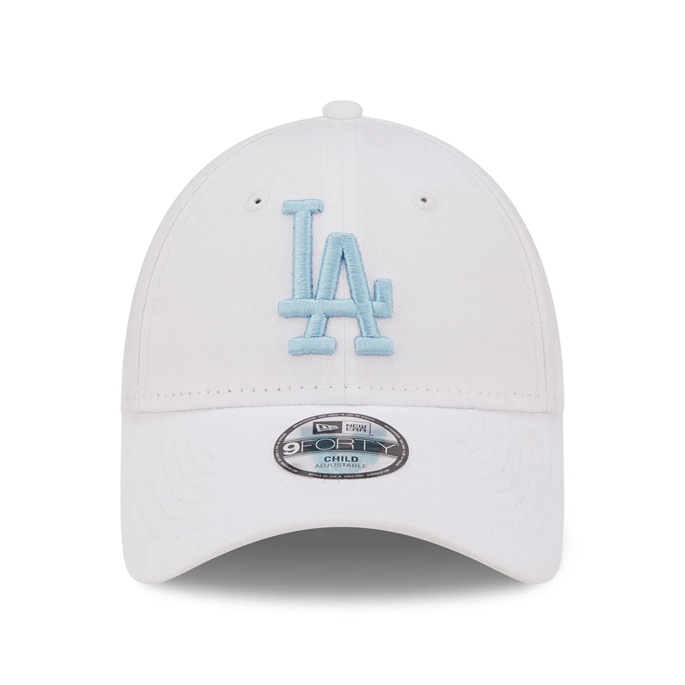 New Era Kids 9FORTY L.A. Dodgers Baseball Cap - MLB League Essential - White-Light Blue - Image 2
