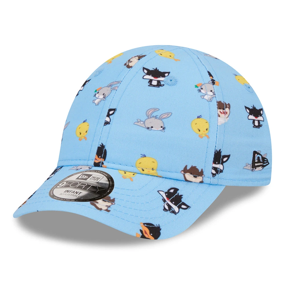 New Era Baby 9FORTY Multi Character Baseball Cap - Looney Tunes AOP - Sky Blue