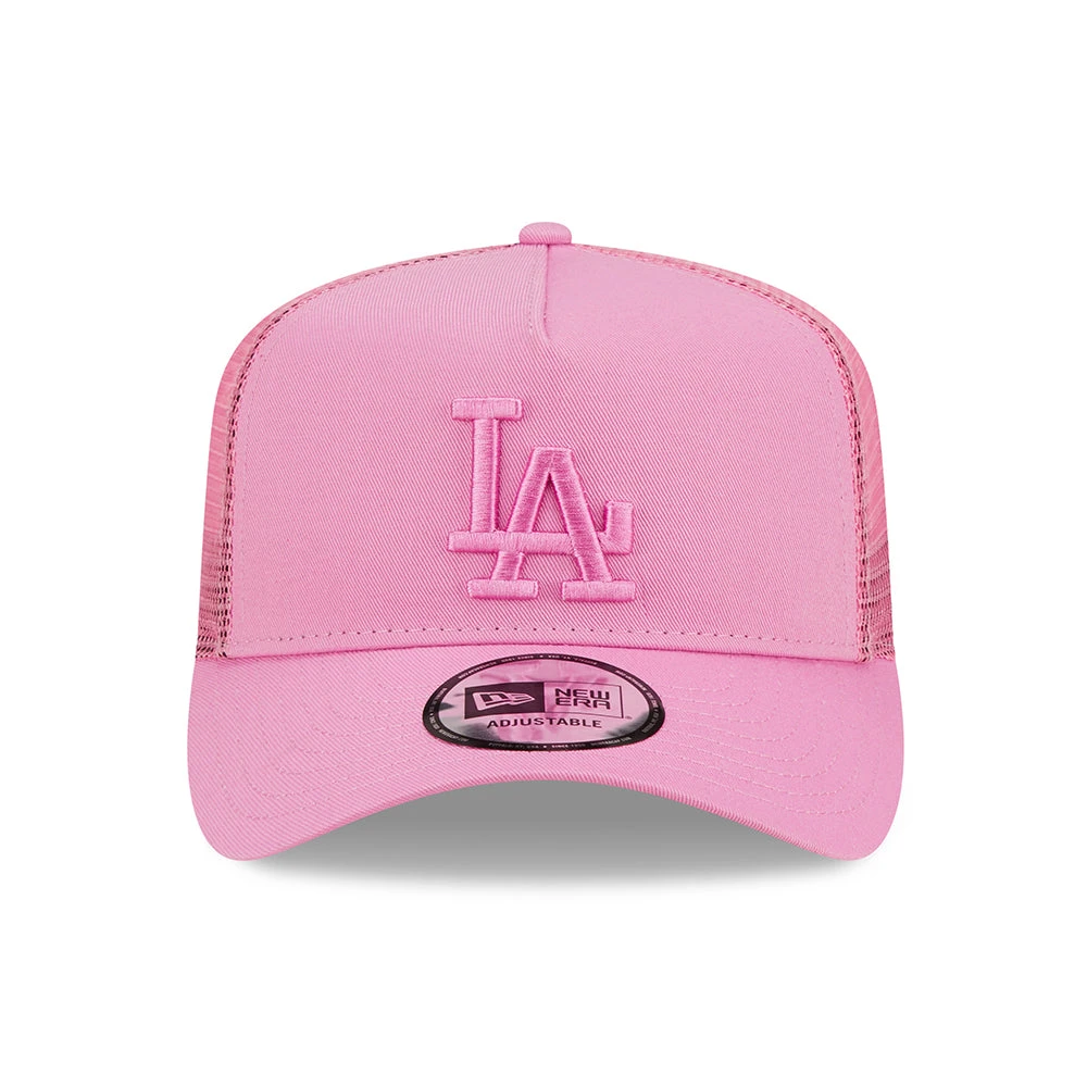 New Era Kids L.A. Dodgers A-Frame Trucker Cap - MLB Tonal Mesh - Pink - Image 2