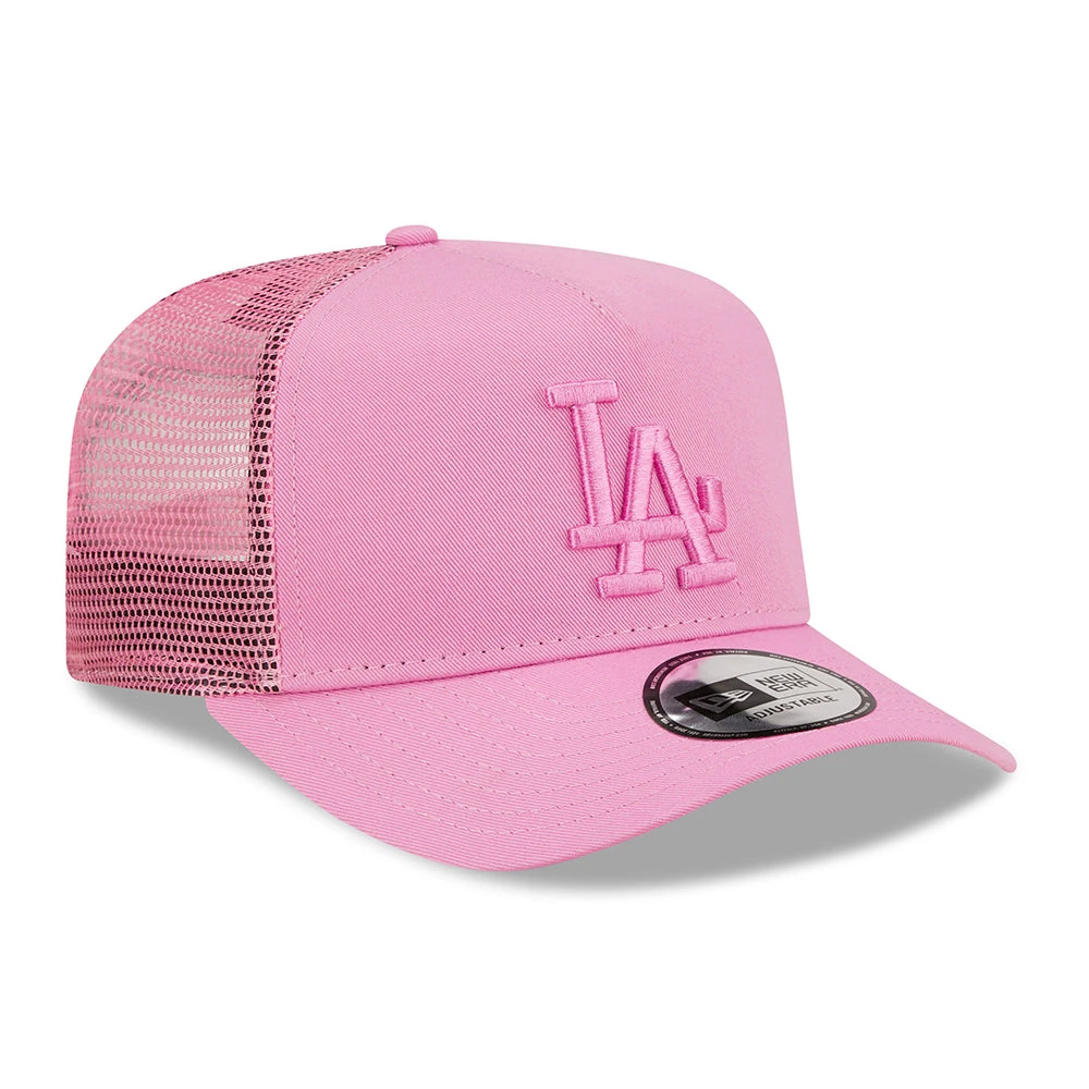 New Era Kids L.A. Dodgers A-Frame Trucker Cap - MLB Tonal Mesh - Pink - Image 3