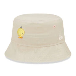 New Era Baby Tweety Bird Bucket Hat - Chibi Looney Tunes - Stone