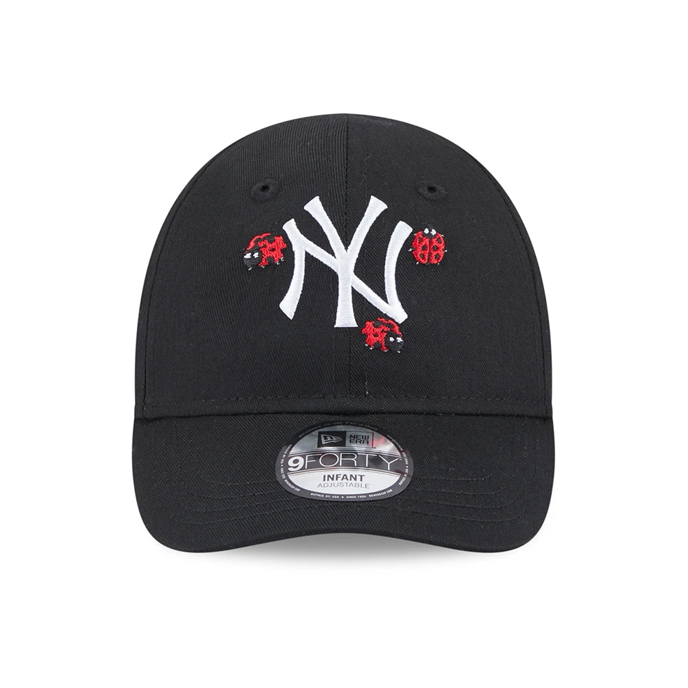 New Era Baby 9FORTY New York Yankees Baseball Cap - MLB Outdoor - Black-White - Image 2