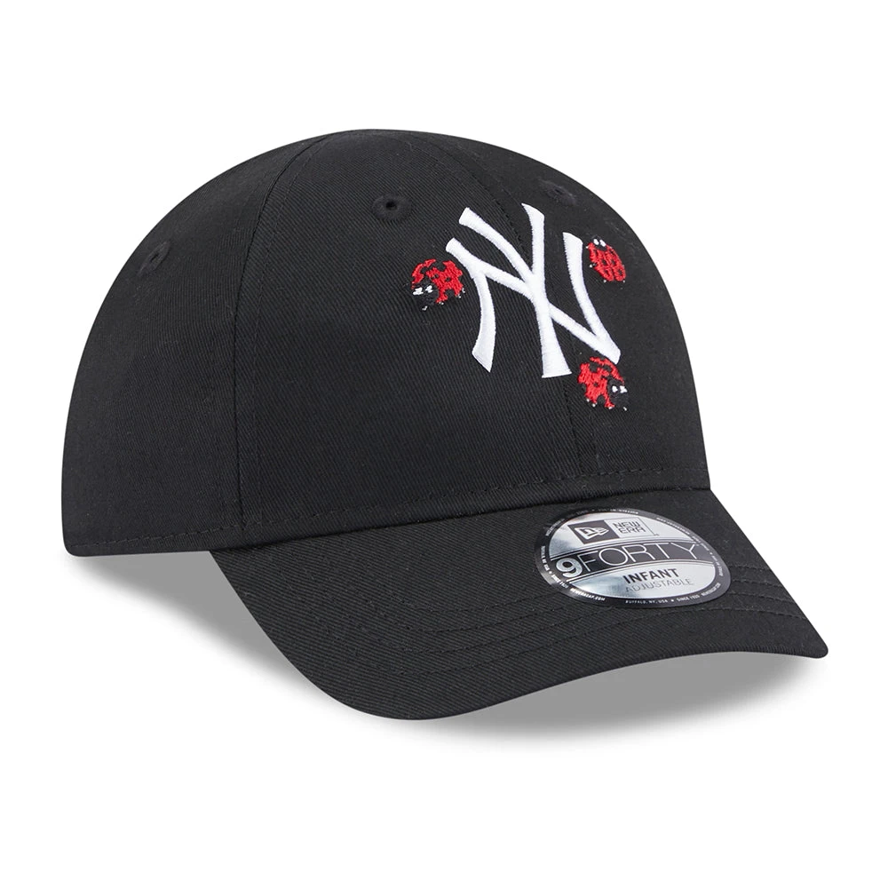 New Era Baby 9FORTY New York Yankees Baseball Cap - MLB Outdoor - Black-White - Image 3