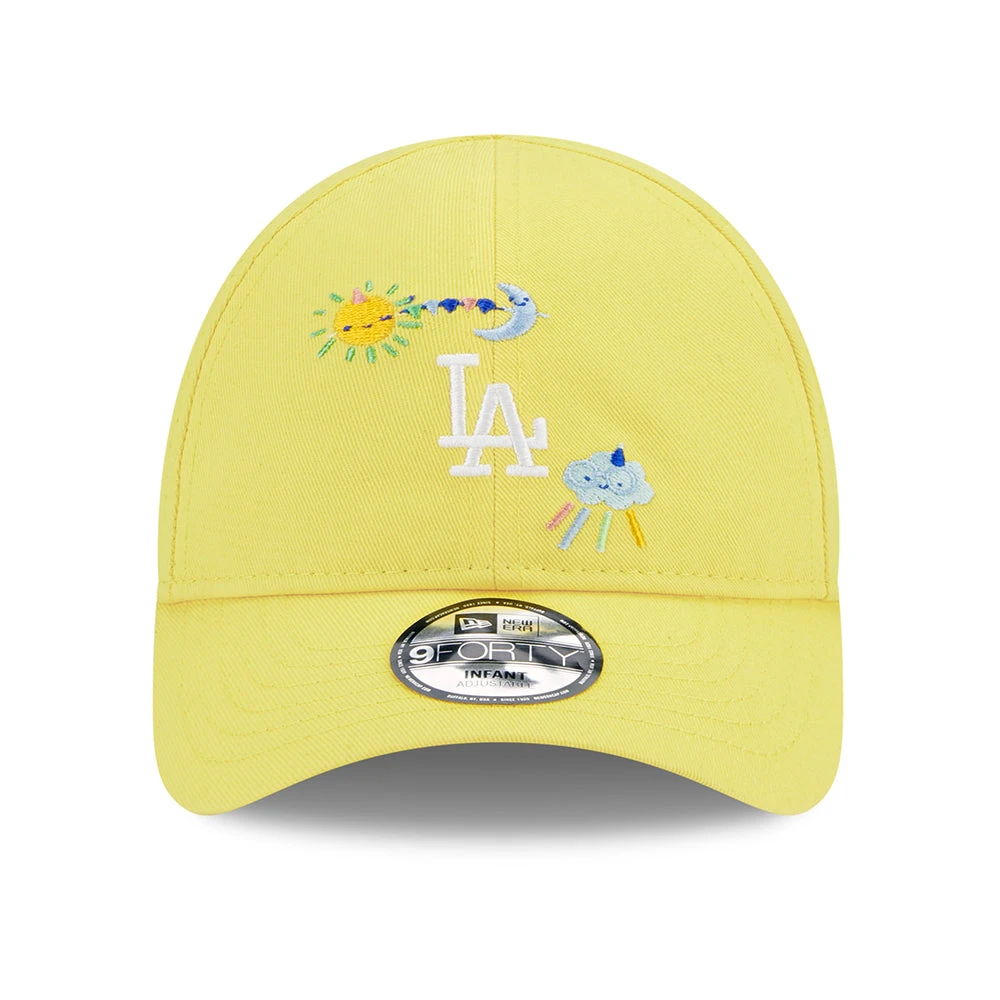 New Era Baby 9FORTY L.A. Dodgers Baseball Cap - MLB Starry - Light Yellow - Image 2