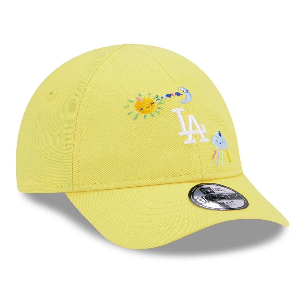 New Era Baby 9FORTY L.A. Dodgers Baseball Cap - MLB Starry - Light Yellow - Image 3