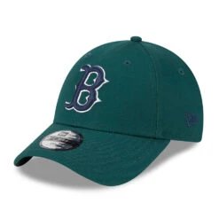 New Era Kids 9FORTY Boston Red Sox Baseball Cap - MLB League Essential - Dark Green-Navy