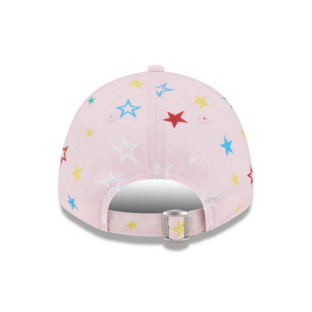 New Era Kids 9FORTY New York Yankees Baseball Cap - MLB Star AOP - Pink-White - Image 4
