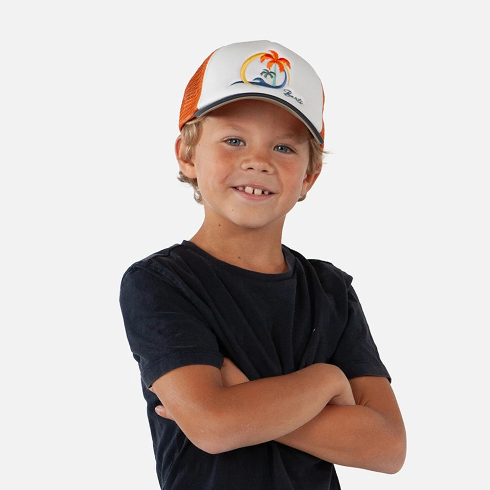 Barts Hats Kids Surfie Trucker Cap - White-Orange - Image 4