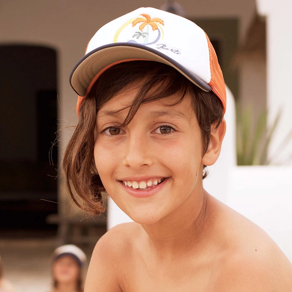 Barts Hats Kids Surfie Trucker Cap - White-Orange - Image 6