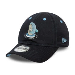 New Era Kids 9FORTY Shark Baseball Cap - NE Character - Navy-Sky