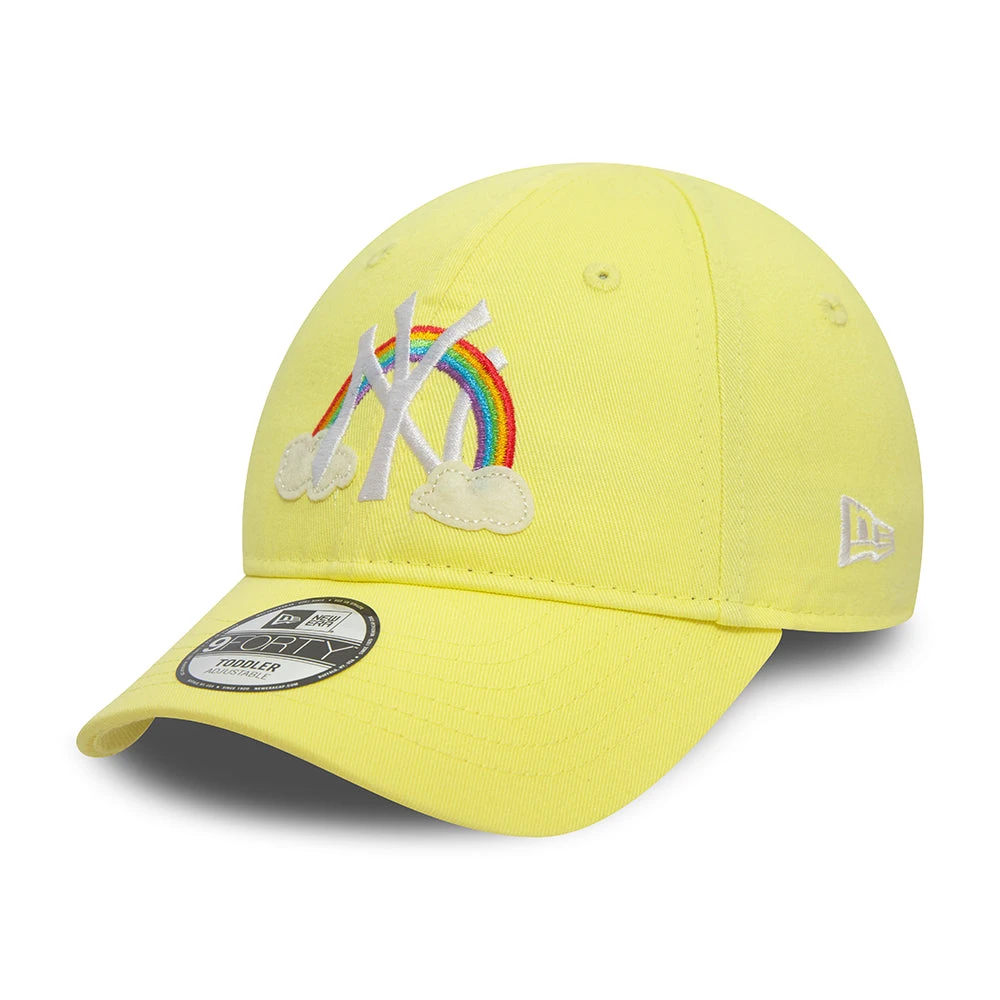 New Era Kids 9FORTY New York Yankees Baseball Cap - MLB Icon - Light Yellow-White