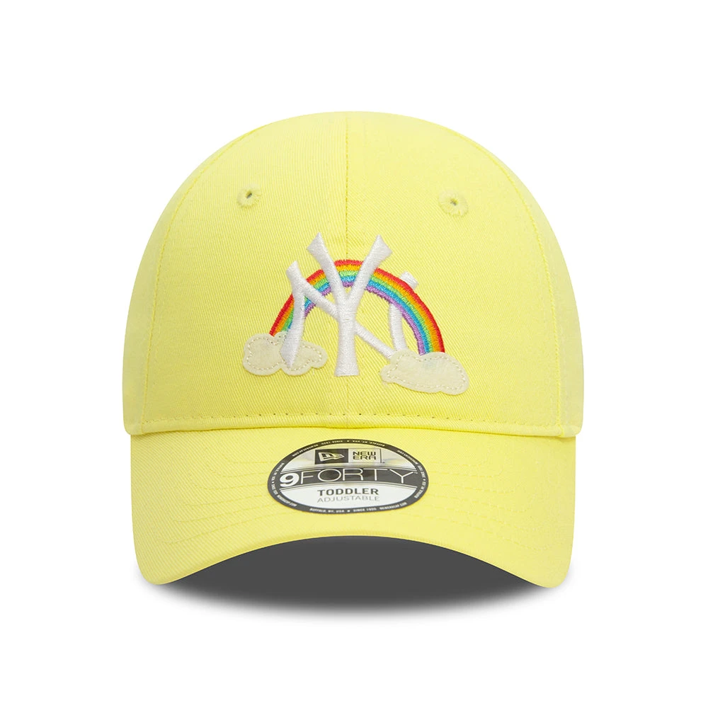 New Era Kids 9FORTY New York Yankees Baseball Cap - MLB Icon - Light Yellow-White - Image 2