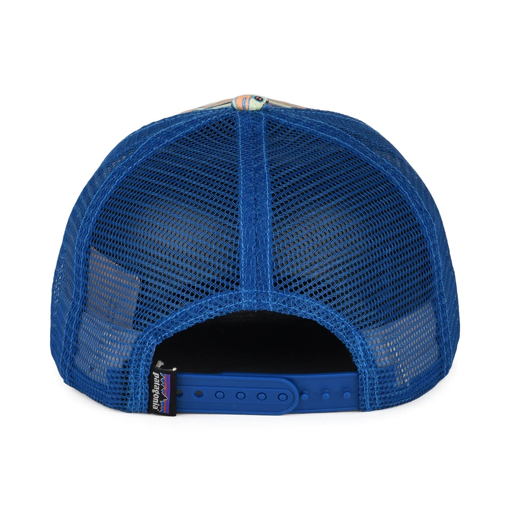 Patagonia Hats Kids High Hopes Geo Organic Cotton Trucker Cap - Blue-Multi - Image 3